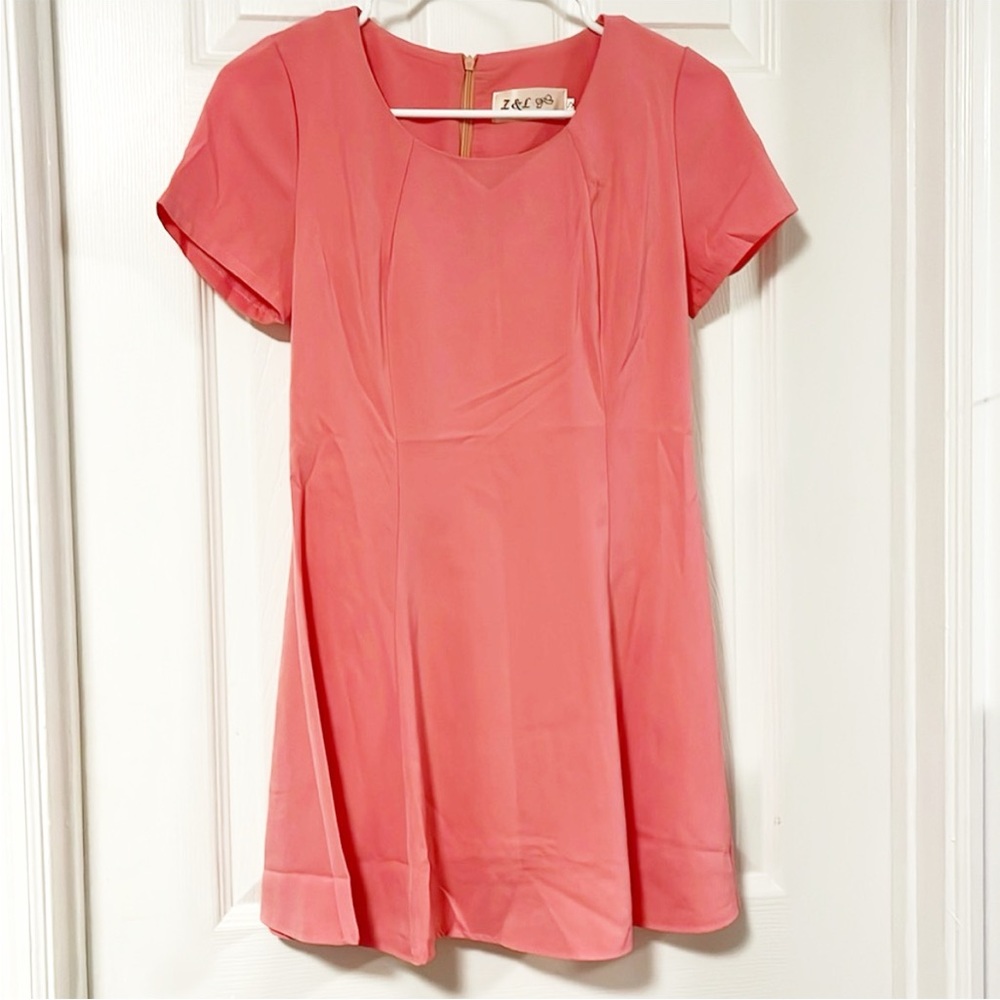 YesStyle Coral Pink Aline Mini Dress
